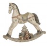 Béžová antik dekorace houpací koník Rocking Horse - 29*6*27 cm Materiál : polyresinBarva : béžovo-bílá antik s patinou, šedá 