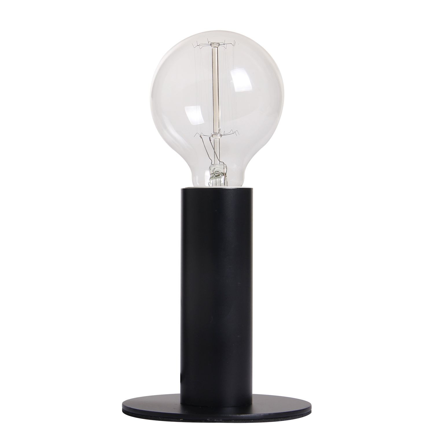 Černá stolní lampička Denmark black mat - Ø 4.5*16cm/ E27