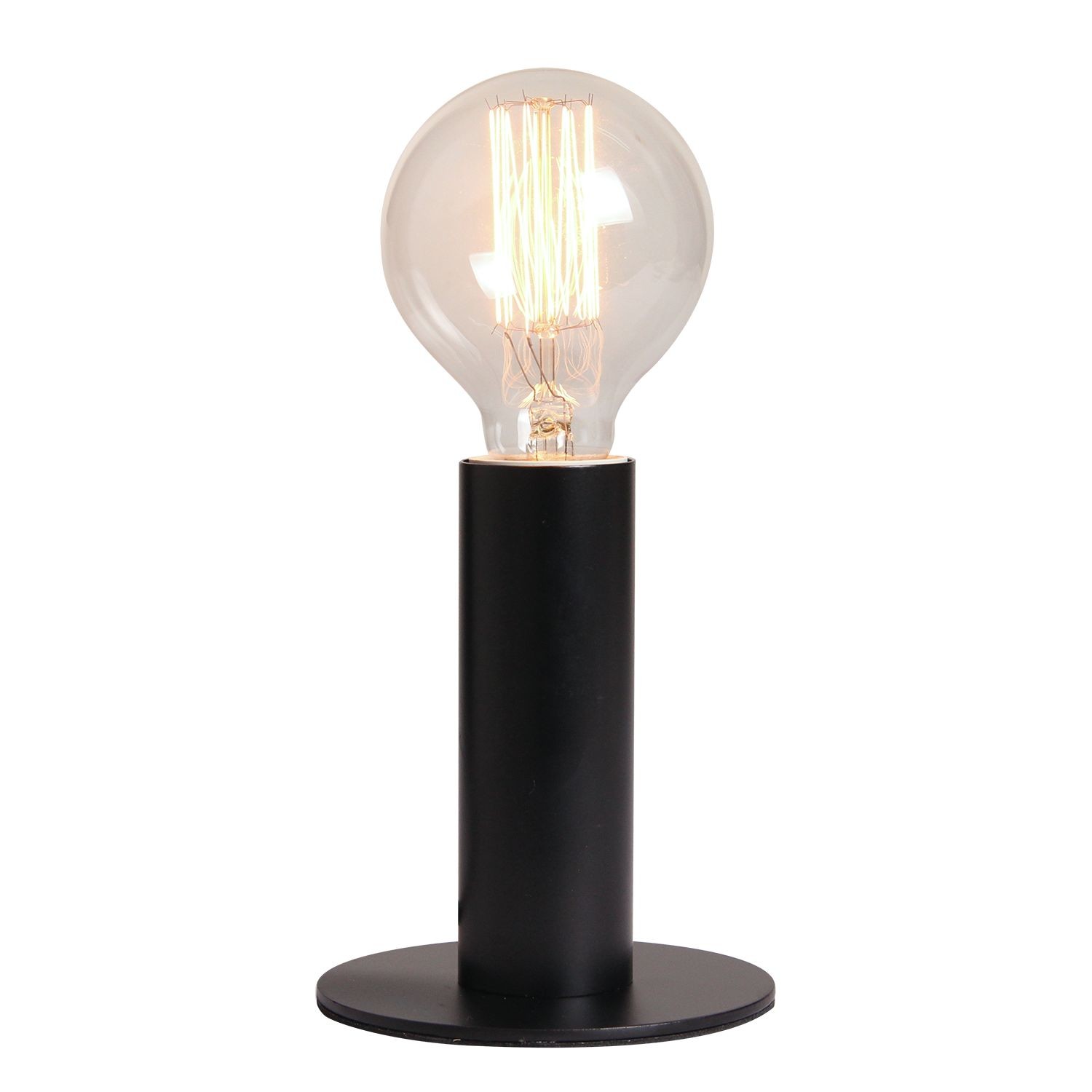 Černá stolní lampička Denmark black mat - Ø 4.5*16cm/ E27
