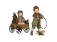 Dekorace děti s vozíkem a psíkem - 20*7*16 cm