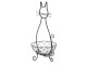 Kovový košík kočka - 31*25*55 cm