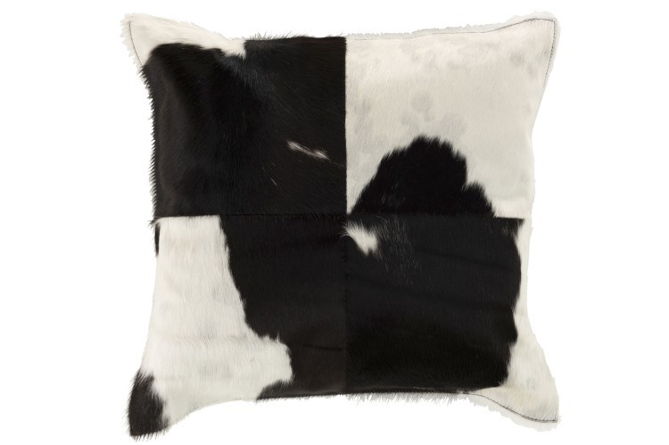 Kožený polštář s výplní Cow - 45*45cm