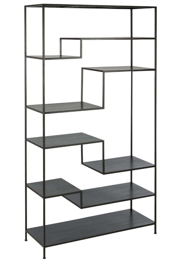 Kovový černý policový regál Scale -101*39*185cm
