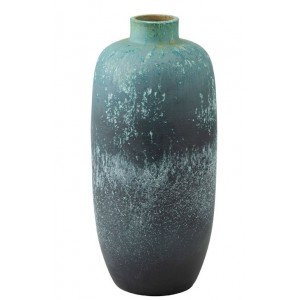 Azurová keramická dekorační váza Vintage - Ø 33*72cm
