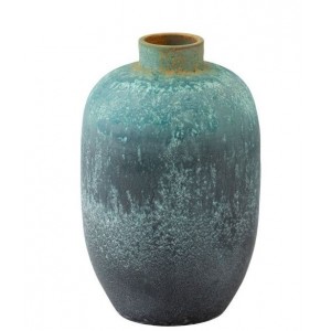Azurová keramická dekorační váza Vintage - Ø 33*50cm