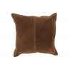 Hnědý kožený polštář s výplní Stich- 39*39*7cm