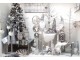 Bílý vánoční stromek se šiškami - 21*21*51cm