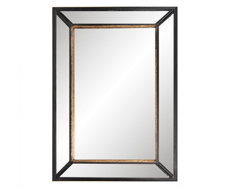 Obdélníkové zrcadlo v dvojitém rámu - 50*70 cm Clayre & Eef