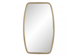 Nástěnné zrcadlo se zlatým kovovým rámem - 35*3*60 cm
