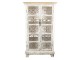 Krémová vintage skříň s odřením a kovovými ornamenty - 74*37*131 cm