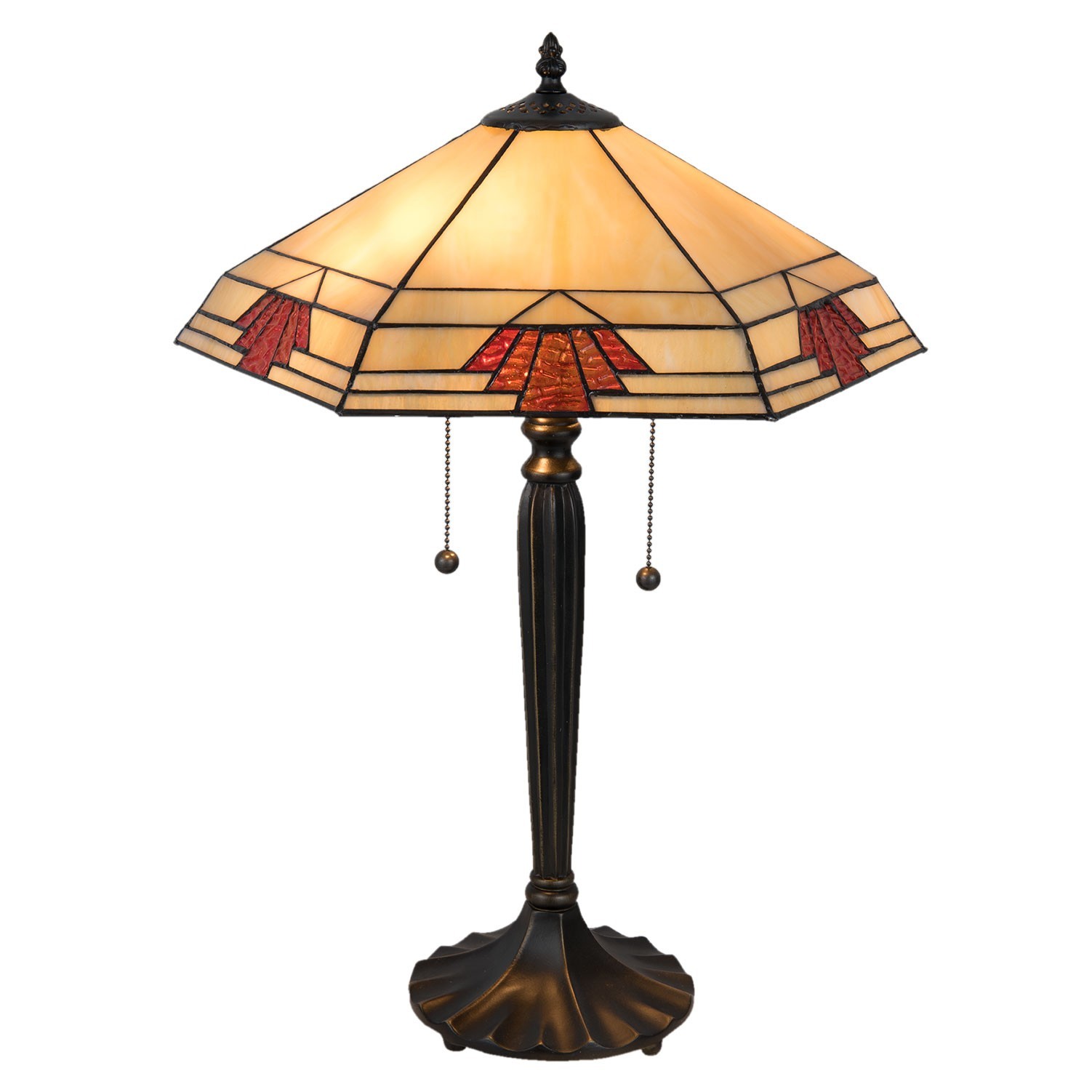 Lampa Tiffany Yvonne – 44*38*59 cm / E27 / Max. 2×60 Watt