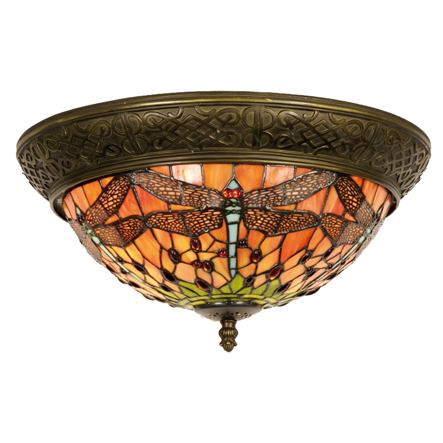 Stropní světlo Tiffany Cecile - Ø 38*19 cm E14/max 2*40W