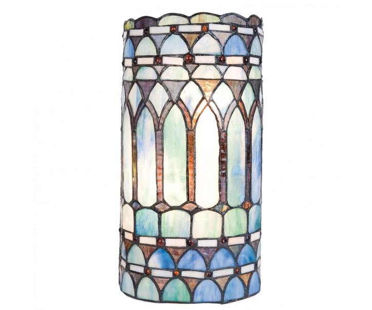Nástěnné svítidlo Tiffany Bleu - 20*11*36 cm 2x E14 / Max 40W