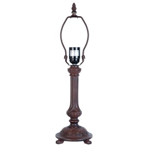 Hnědá zdobená noha k lampě Leesa - Ø 16*47 cm