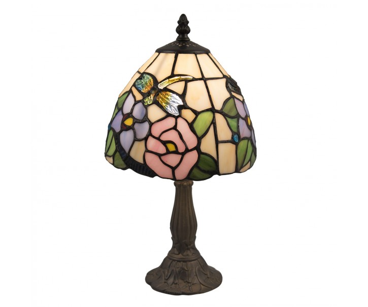 Stolní lampa Tiffany Rose butterfly - Ø 20*36 cm