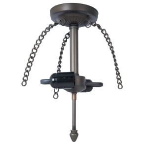 Kovové závěsné světlo bez stínidla - 15*15*33 cm / E27/60W