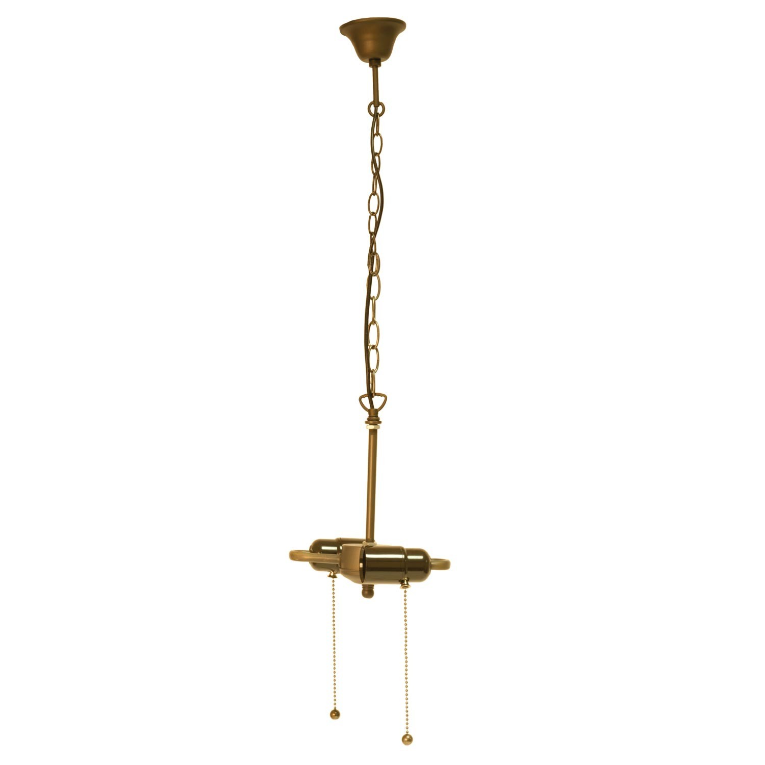 Závěsné zlaté kovové stropní světlo - 15*16*160 cm Clayre & Eef
