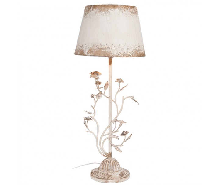 Vintage stolní lampa s růžemi - Ø 33* 79 cm / E27/60W