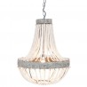 Kovový vintage lustr s dřevěnými korálky Avril – Ø 54*72 cm E27/max 1*40W