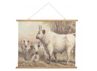 Nástěnný dekorativní plakát s krávami - 100*2*75 cm