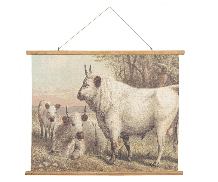 Nástěnný dekorativní plakát s krávami - 100*2*75 cm