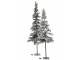 Vánoční zasněžený stromek s led světýlky Snowy - 100*220 cm