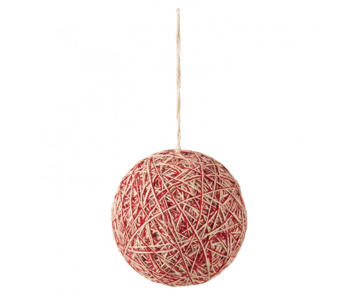 Textilní vánoční koule - Ø 12*12 cm