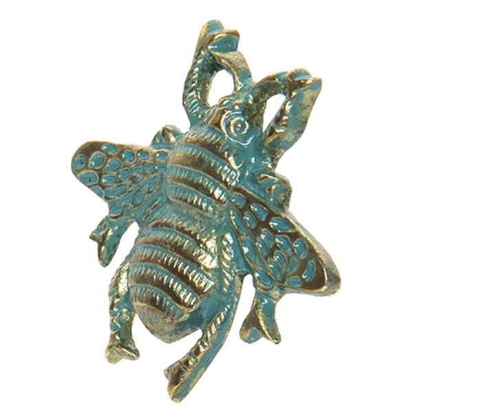 Modro-zlatá úchytka Včela - 6*6 cm