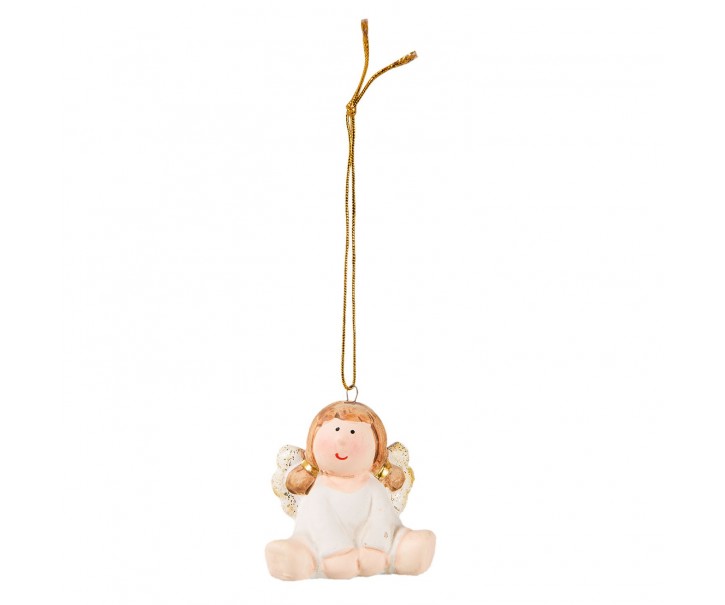 Závěsný porcelánový andílek - 5*3*5 cm
