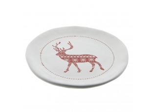 Dezertní talířek s jelenem - Ø 20*3 cm
