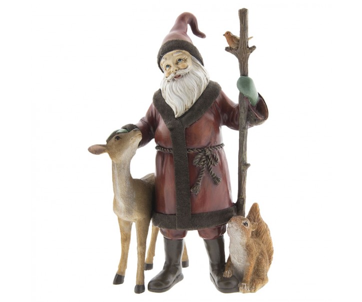 Dekorace Santa se zířátky - 18*13*30 cm