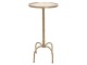 Zlatý kovový odkládací stolek - Ø 40*81 cm