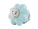Modrá keramická úchytka Květina - Ø 4 cm