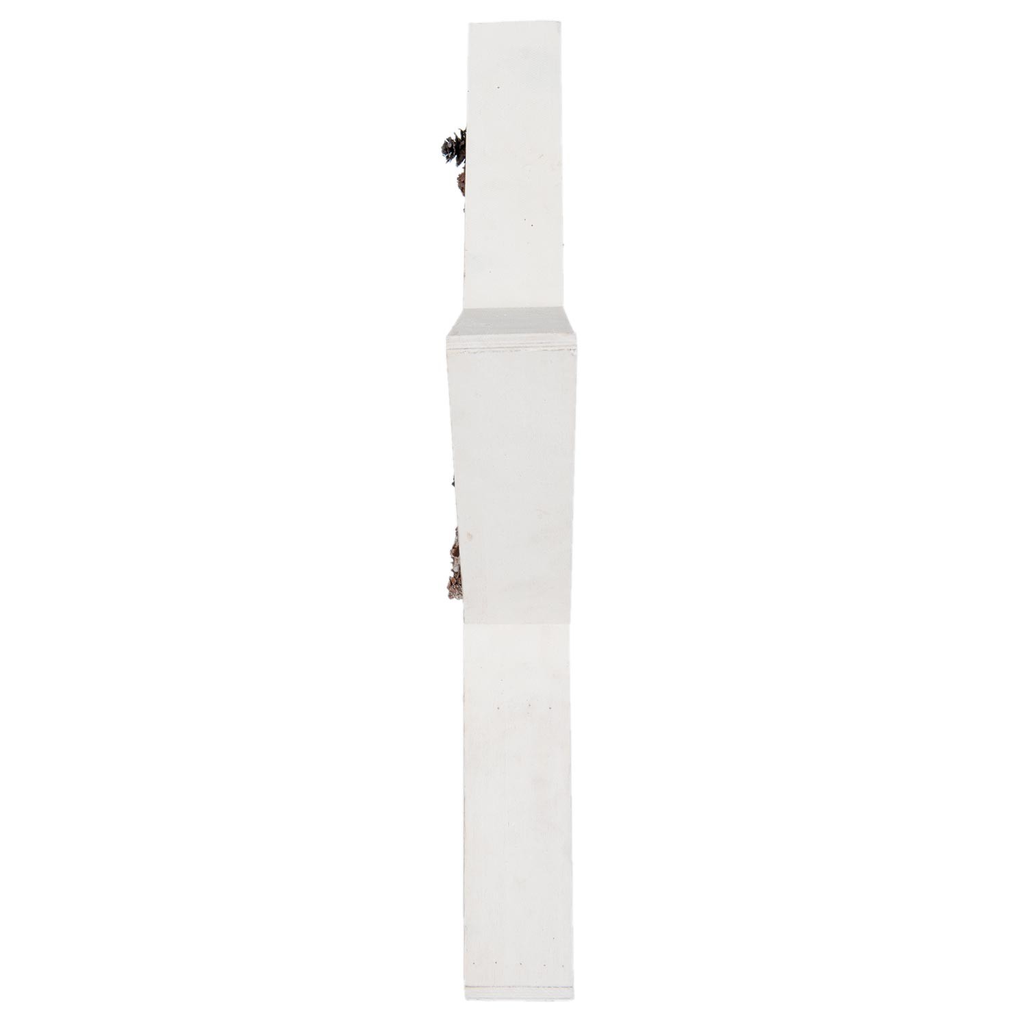 Dřevěná vánoční hvězda se šiškami - 50*5*50 cm