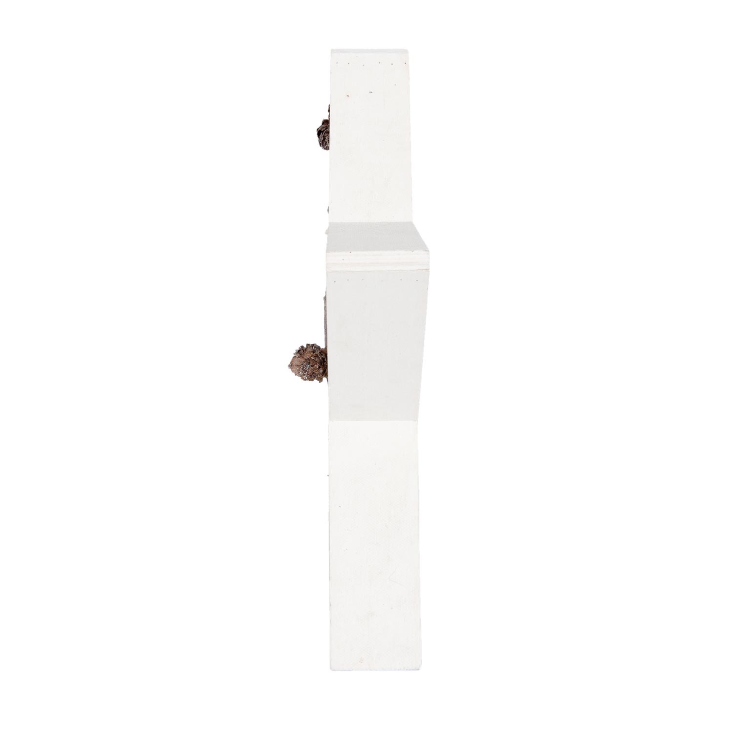 Dřevěná vánoční hvězda se šiškami - 39*5*39 cm