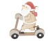 Dřevěná vánoční dekorace Santa na koloběžce - 19*20*2 cm