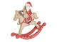 Dřevěná dekorace Santa na koni - 22*22*5 cm