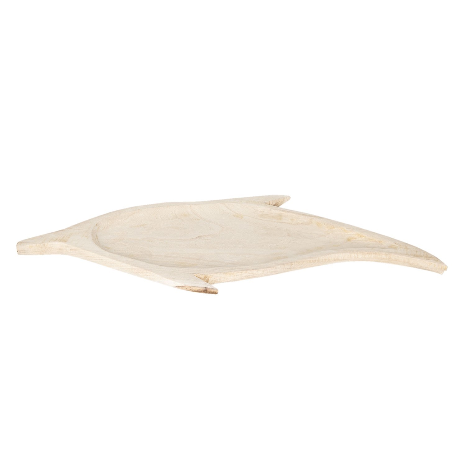 Světle hnědý dřevěný tácek ve tvaru delfína - 65*36*3 cm Clayre & Eef