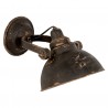 Nástěnná černá retro lampa - 21*30*19 cm E14/25WBarva: černá antik s patinou a odřenímMateriál: kov