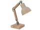 Dřevěná stolní lampa Elayne – 15*15*47 cm E27/max 1*60W