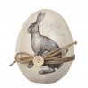 Dekorační vajíčko s motivem zajíce a mašličkou - Ø 12*14 cm

Barva: Vícebarevné
Hmotnost: 0,375 kg
Materiál: Polyresin
