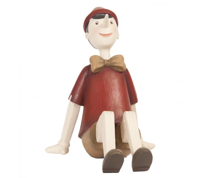 Dekorativní soška sedícího Pinocchio - 15*11*14 cm
