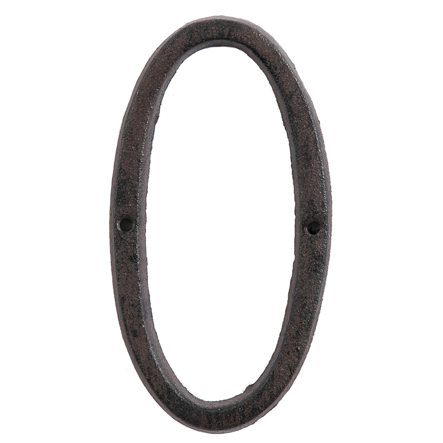 Hnědé nástěnné litinové číslo 0 - 7*1*14 cm