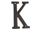 Nástěnné kovové písmeno K - 13 cm