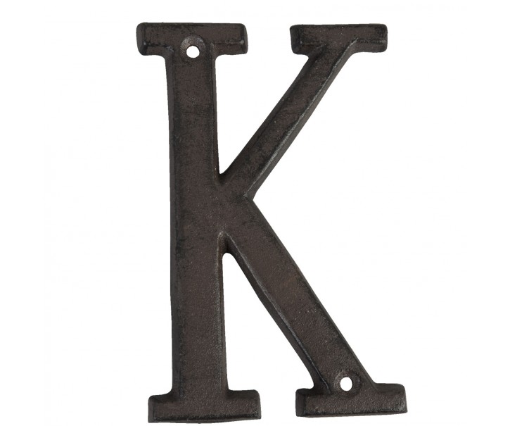 Nástěnné kovové písmeno K - 13 cm