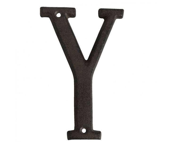 Nástěnné kovové písmeno Y - 13 cm