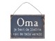 Nástěnná kovová cedule Oma - 13*9 cm