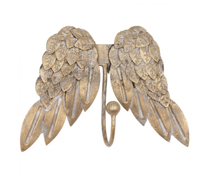 Nástěnný háček s andělskými křídly - 19*6*14 cm