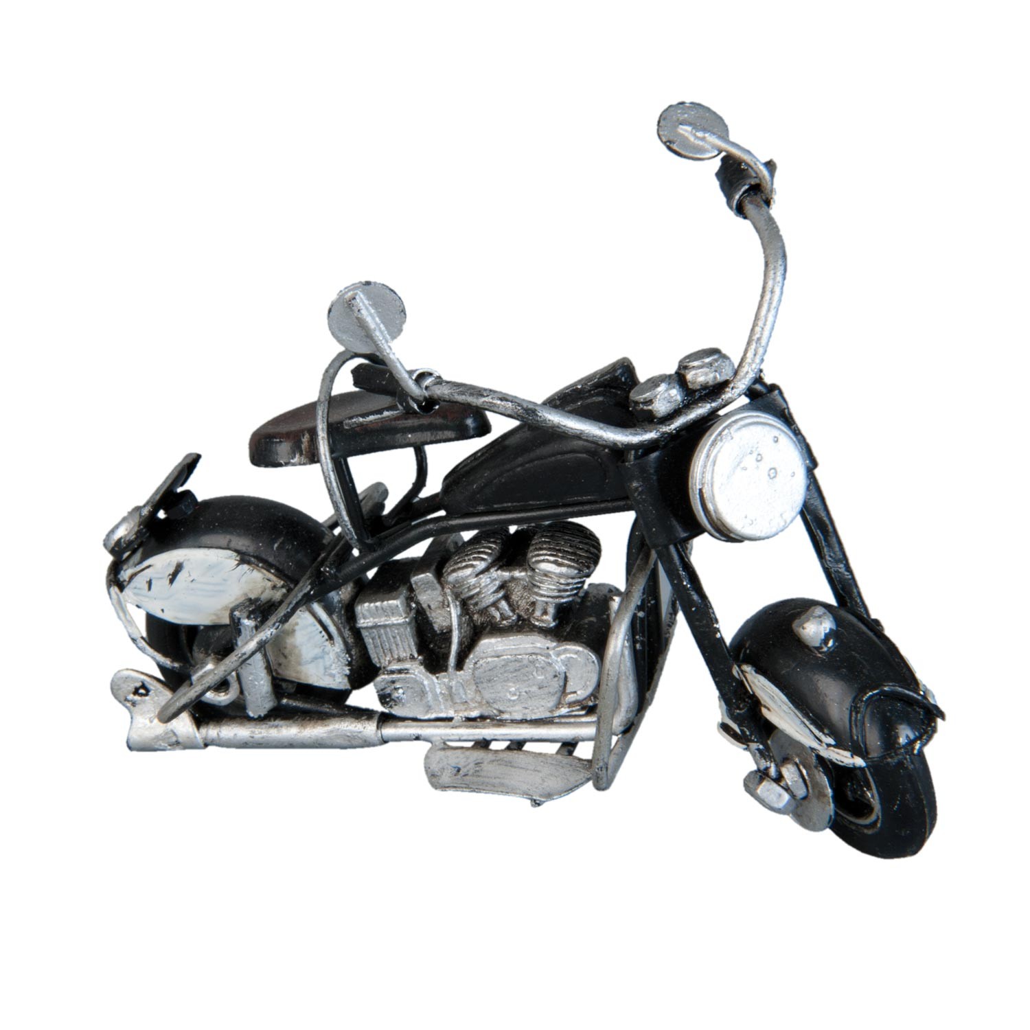 Kovový retro model černé motorky - 11*6*7 cm