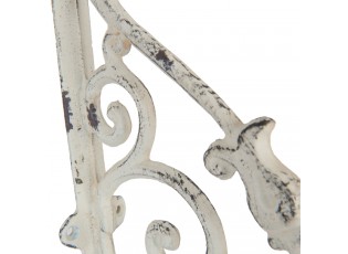 Kovová policová konzole s patinou a ornamenty  - 32*5*20 cm